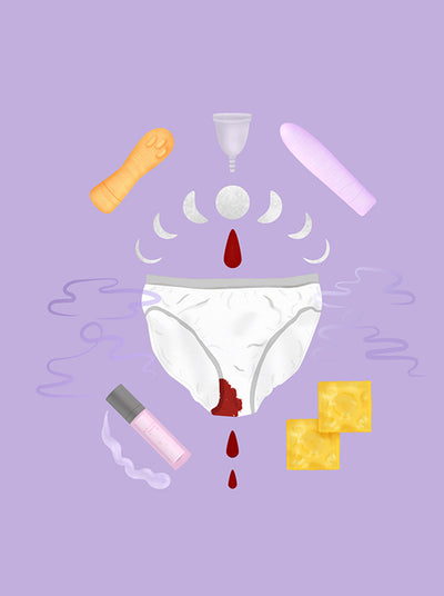 period pants illustration by pink bits 