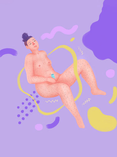 illustration of someone using the french lover by smile makers. Drawn by Pink Bits