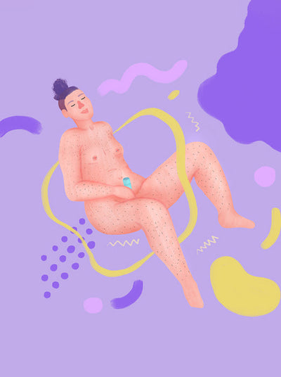 illustration of someone using the french lover by smile makers. Drawn by Pink Bits