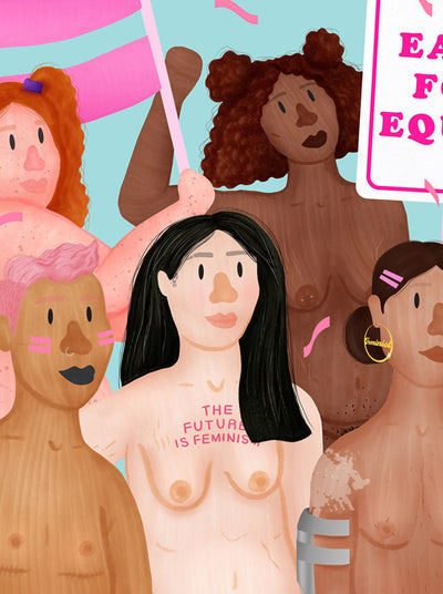 feminism illustration by pink bits